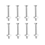8 TORNILLOS PARA MÁQUINAS 1-1/4PULGADA PLATA
