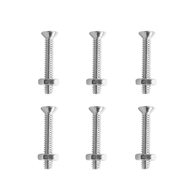 6 TORNILLOS PARA MÁQUINAS 1-1/4PULGADA PLATA