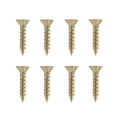 8 TORNILLOS PARA MARA 1/2 PULGADA DORADO
