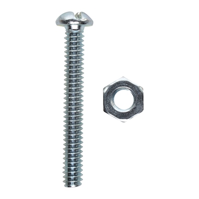 50 TORNILLOS PARA MÁQUINAS 1 1/2 PULGADA PLATA