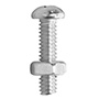 25 TORNILLOS PARA MÁQUINAS 1 PULGADA PLATA