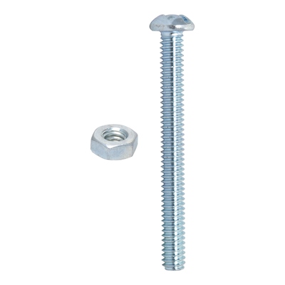 25 TORNILLOS PARA MÁQUINAS 2 1/2 PULGADAS PLATA