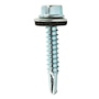 25 TORNILLOS HEXAGONAL AUTO PERFORANTE RONDANA1 1/4 PULGADAS PLATA