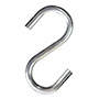 GANCHO "S" DE METAL PLATA