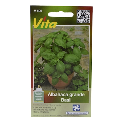 SEMILLAS DE ALBAHACA GRANDE 0.7 GR VITA