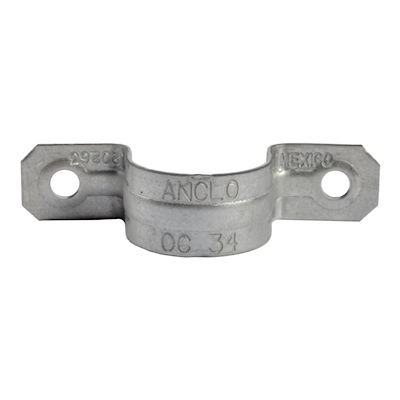 ABRAZADERA OMEGA PARA PARED DELGADA 3/4 DE PULGADA PLATA