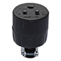 CONECTOR 125 VOLTS NEGRO LEVITON
