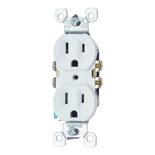 CONTACTO DÚPLEX 15 AMPERES BLANCO LEVITON