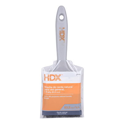 BROCHA USO GENERAL CERDA NATURAL 2.5 PULGADAS MANGO PLASTICO
