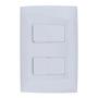 PLACA CON 2 INTERRUPTORES SENCILLO Y 3 VÍAS BLANCO LEVITON CIEN