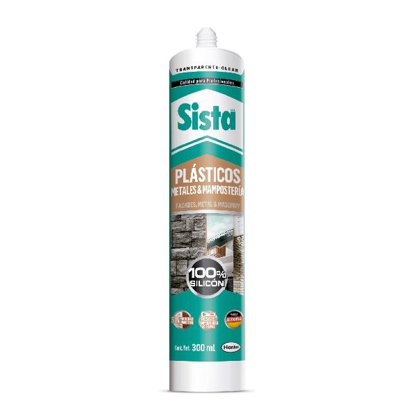 SISTA SILICÓN ACÉTICO PARA PLÁSTICOS, METALES Y MAMPOSTERÍA TRANSPARENTE 280 ML