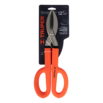 TIJERA PARA HOJALATERO ACERO AL CARBONO 12" CORTE DE LAMINA DE ACERO