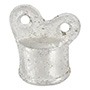 COPLE OREJA 42 MM PLATA