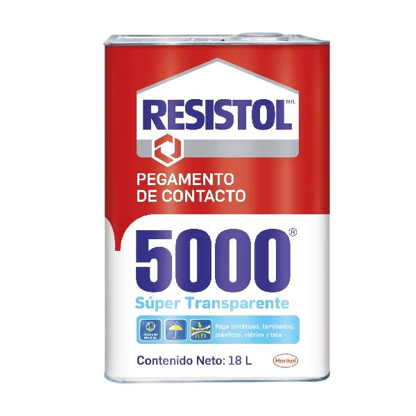 RESISTOL 5000 SÚPER TRANSPARENTE PEGAMENTE DE CONTACTO LATA 18L