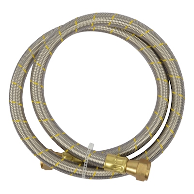 MANGUERA FLEXIBLE PARA GAS NATURAL Y LP DE ACERO 1.22M 1/2"