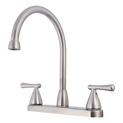 LLAVE PARA FREGADERO DUOMANDO NÍQUEL SATINADO CUELLO GIRATORIO 8" ANTIGOTEO