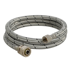 CONEXIÓN INTEGRAL FLEXIBLE PARA GAS LP Y NATURAL DE 3/8 X 3/8 DE PULGADA PLATA DURMAN