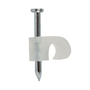 GRAPA PARA CABLES ELÉCTRICOS DE PLÁSTICO REDONDA 7-10 BLANCO 20 PIEZAS