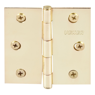 BISAGRA DE CABEZA PLANA 3 X 3 PULGADAS LATON 2 PIEZAS