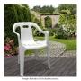 SILLA DE JARDÍN APILABLE BOSTON PLÁSTICO BLANCO