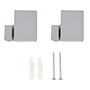 MÉNSULA CLIP PARA REPISA DE 5.1 CM 15 KG DE CARGA 2 PIEZAS METAL PLATEADO