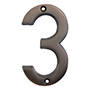 NÚMERO 3 EN BRONCE 10.16 CM