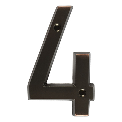 NÚMERO 4 10.1 X 5.5 CM BRONCE