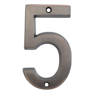 NÚMERO 5 EN BRONCE 10.16 CM