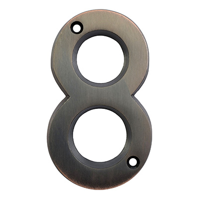 NÚMERO 8 EN BRONCE 10.16 CM