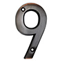 NÚMERO 9 DE METAL 10.1 X 5.7 CM