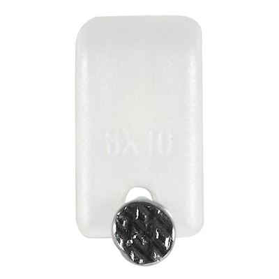 GRAPA PARA CABLES ELÉCTRICOS DE POLIPROPILENO PLANA 6 X 10 NATURAL 20 PIEZAS