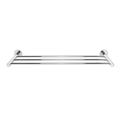 PORTA TOALLAS MÚLTIPLE 62.5 X 22.4 CM PLATA HELVEX