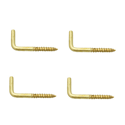 4 TORNILLOS EN L 1 PULGADA DORADO