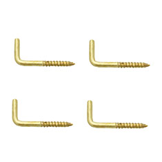 4 TORNILLOS EN L 1 PULGADA DORADO