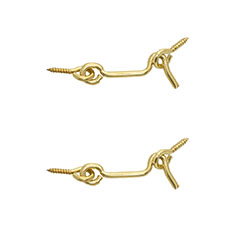 GANCHO Y ARMELLAS PARA PORTÓN 1 1/2 PULGADAS DORADO 2 PIEZAS
