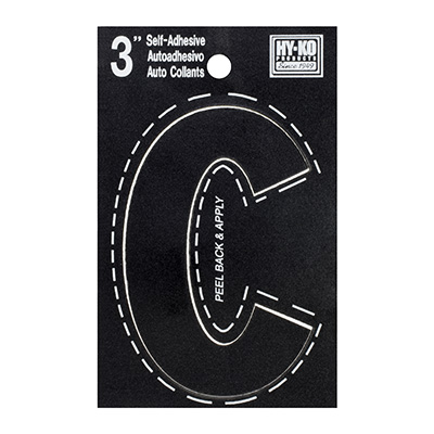 LETRA "C" DE VINILO 7.62 CM