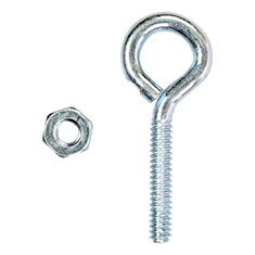 ARMELLA CON TUERCA 3/16 X 2 PULGADAS PLATA 2 PIEZAS
