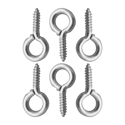 ARMELLA CERRADA DE 1/2 PULGADA PLATA 6 PIEZAS
