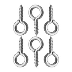 ARMELLA CERRADA DE 1/2 PULGADA PLATA 6 PIEZAS
