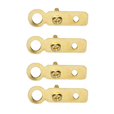 GANCHOS DE ANILLO DE 4.1 X 1.2 CM DORADO 4 PIEZAS