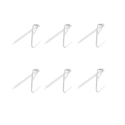 GANCHO PARA CUADROS DE 2.5 X 1 CM BLANCO 6 PIEZAS