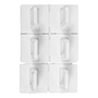 GANCHO PARA TAZAS 2.6 X 2.6 CM BLANCO 6 PIEZAS
