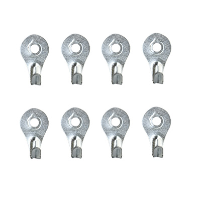 GANCHOS DE USO MÚLTIPLE DE 2.7 X 1.6 CM PLATA 8 PIEZAS