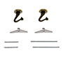 GANCHOS PARA COLGAR DE 2.5 X 2.8 CM BRONCE 2 PIEZAS