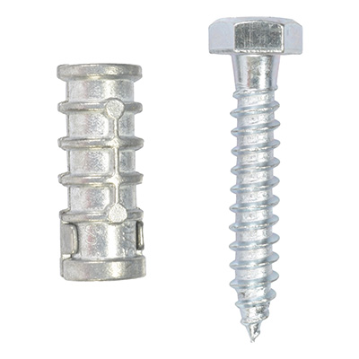 TAQUETE/ANCLAJE PARA PERNO 5/16 X 1-3/4 DE PULGADA PLATA 2 PIEZAS