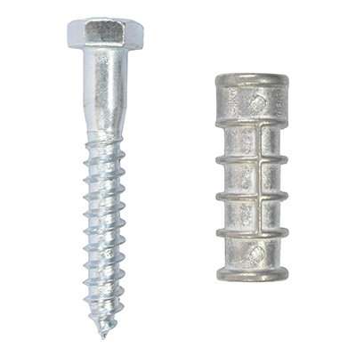 TAQUETE/ANCLAJE PARA PERNO 3/8 X 2-1/2 PULGADAS PLATA