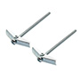 BOLSA DE 2 TORNILLOS DE MARIPOSA DE 3/16 X 4 PULGADAS PLATA