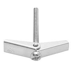 BLÍSTER DE 20 TORNILLOS MARIPOSA DE 1/8 X 2 PULGADAS PLATA