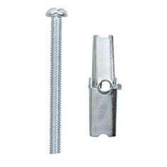 BLÍSTER DE 8 TORNILLOS MARIPOSA DE 1/4 X 3 PULGADAS PLATA