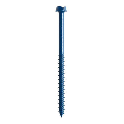 25 TORNILLOS PARA CRETO1/4 X 3 3/4PULGADA AZUL